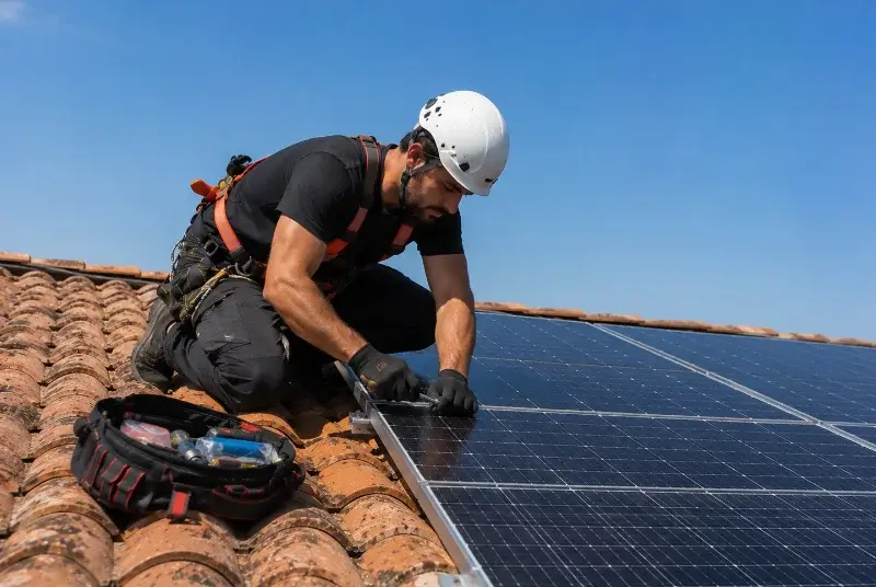 Maintenance et monitoring de panneaux solaires à Joucas